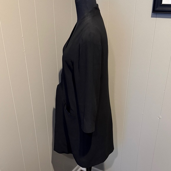 B25 Eileen Fisher Black Women's Small  Jacket Minimalist Preppy Office - Picture 6 of 8